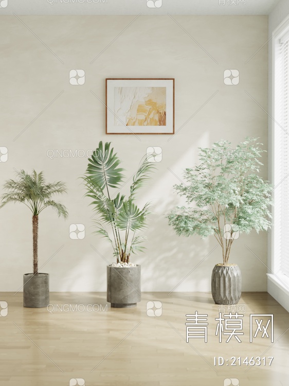 植物 绿植 盆栽3D模型下载【ID:2146317】
