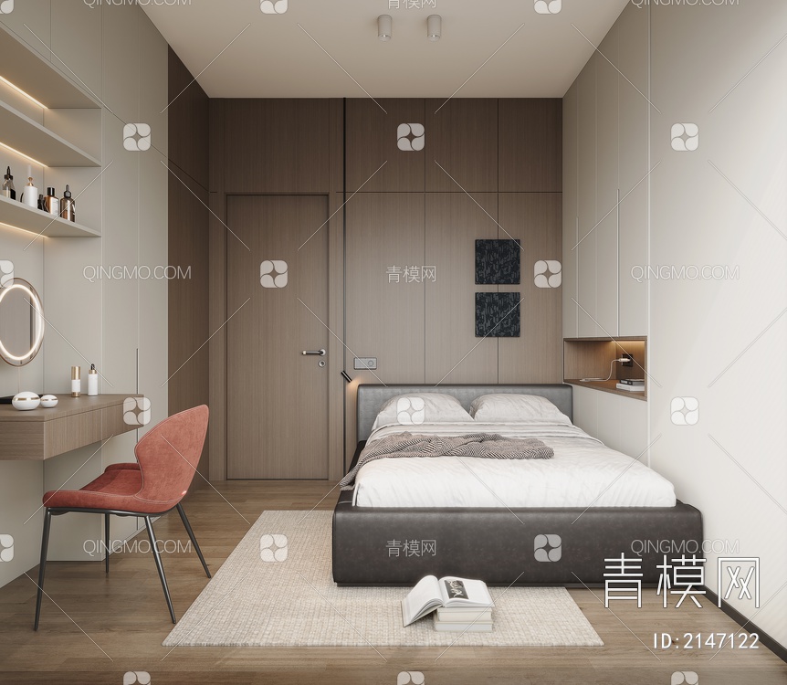 公寓卧室3D模型下载【ID:2147122】