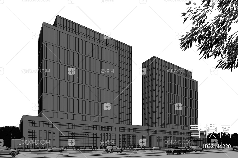商业 办公楼 综合楼3D模型下载【ID:2146220】