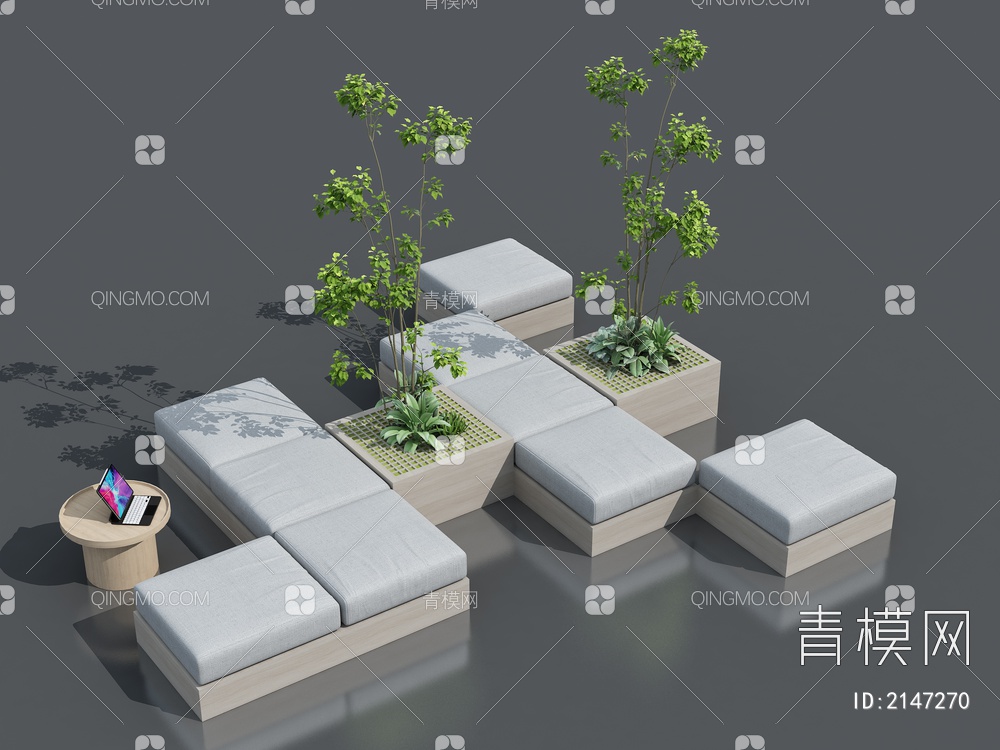 卡座沙发3D模型下载【ID:2147270】