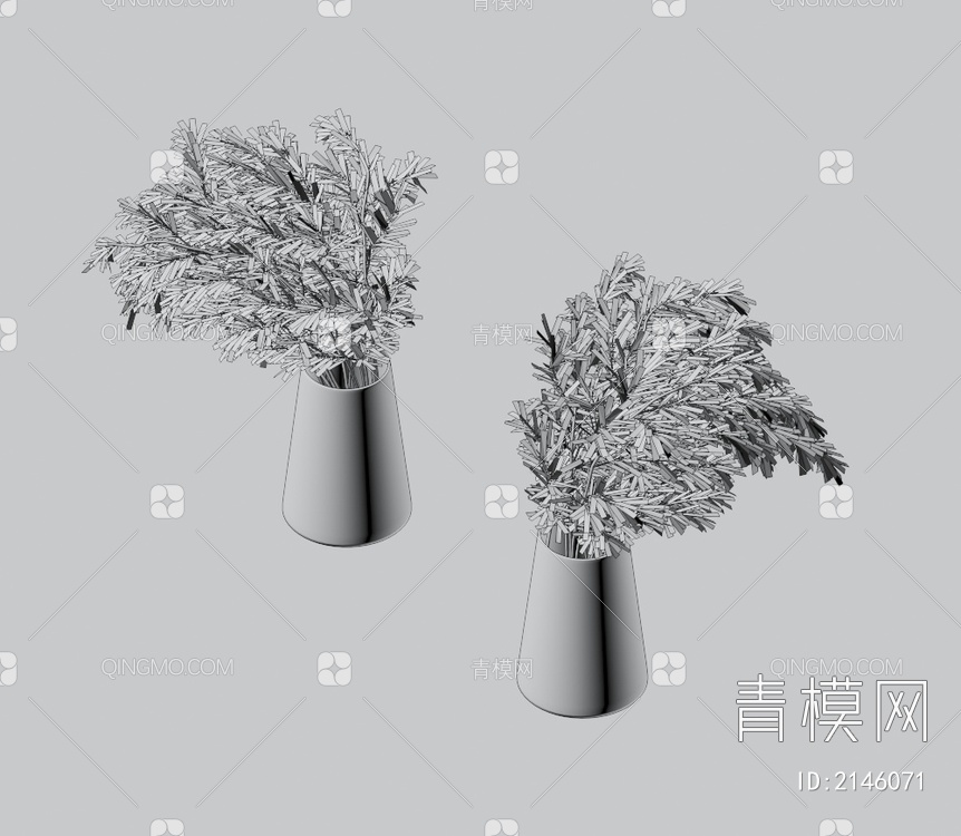 绿植盆栽3D模型下载【ID:2146071】
