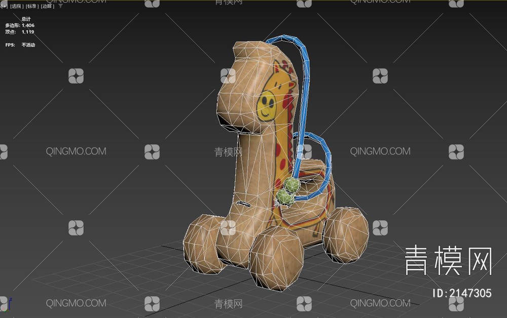 儿童玩具长颈鹿3D模型下载【ID:2147305】