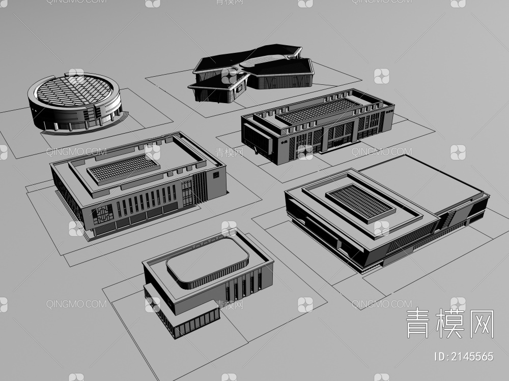 场馆 艺术 公共建筑 体育馆 展厅3D模型下载【ID:2145565】