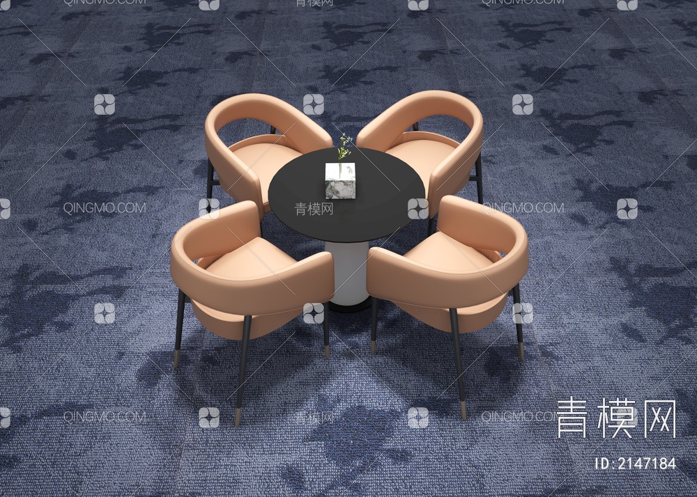 洽谈桌椅组合  休闲桌椅组合3D模型下载【ID:2147184】