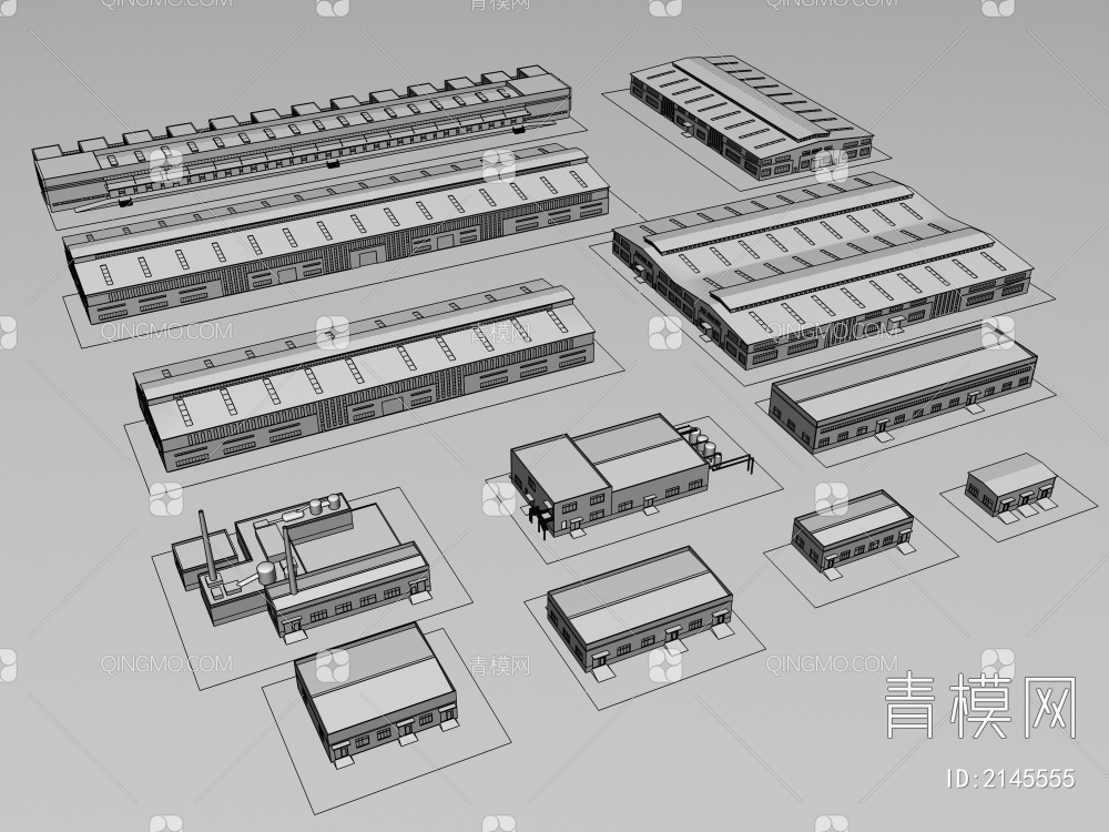 工业 设备 厂房 仓库3D模型下载【ID:2145555】