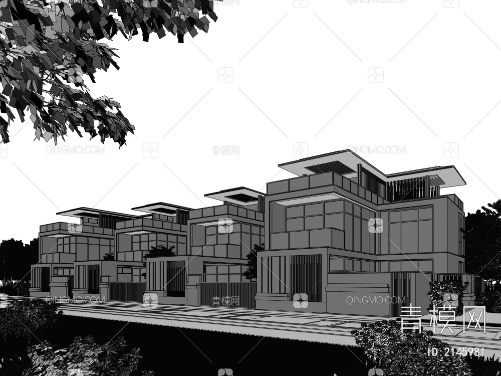 全套 住宅小区 建筑3D模型下载【ID:2145981】