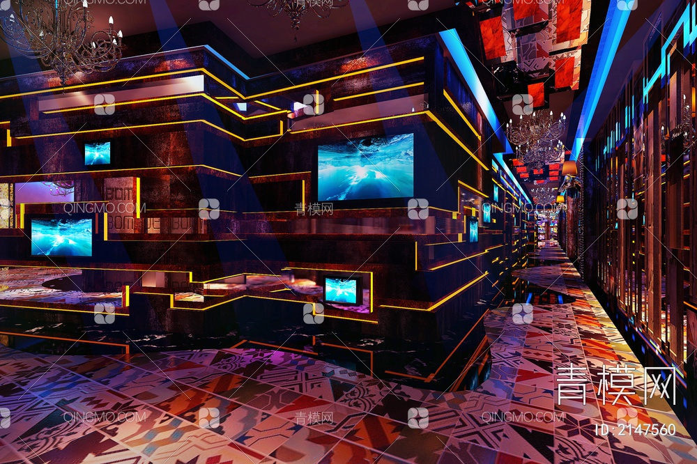 酒吧 接待大厅3D模型下载【ID:2147560】