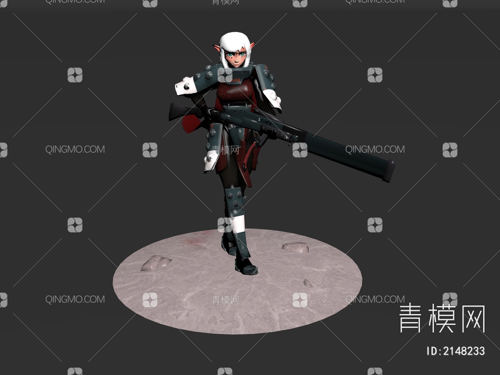 红月狙击手3D模型下载【ID:2148233】