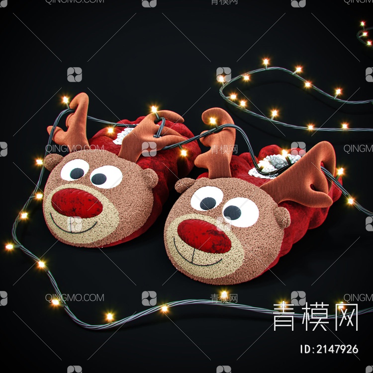 圣诞节拖鞋装饰3D模型下载【ID:2147926】
