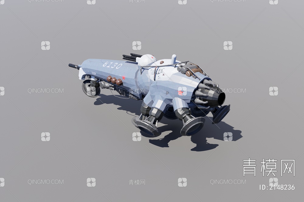 气垫坦克3D模型下载【ID:2148236】