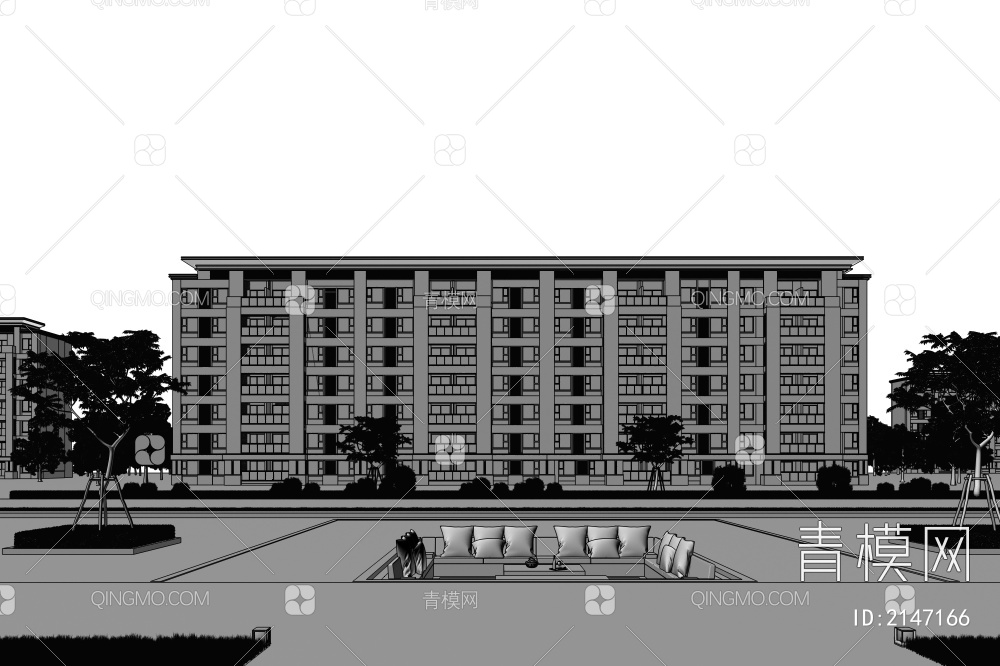 多层住宅 洋房3D模型下载【ID:2147166】