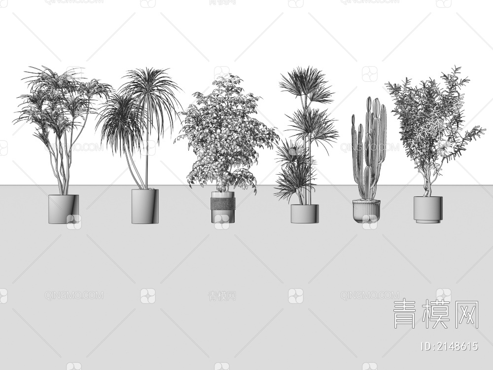 绿植盆栽 植物盆景 植物组合3D模型下载【ID:2148615】