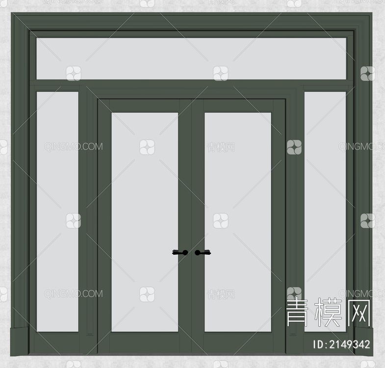 窗花玻璃门SU模型下载【ID:2149342】