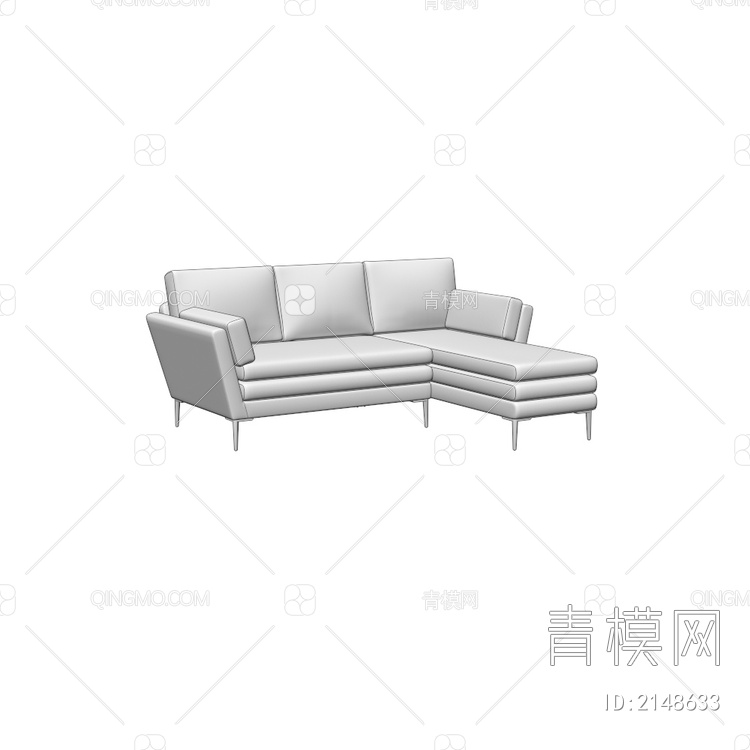转角沙发3D模型下载【ID:2148633】