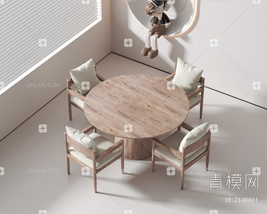 休闲桌椅3D模型下载【ID:2148861】