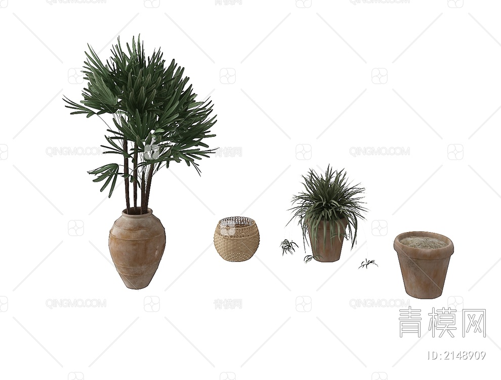 盆栽植物3D模型下载【ID:2148909】