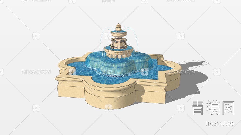 喷泉SU模型下载【ID:2137396】