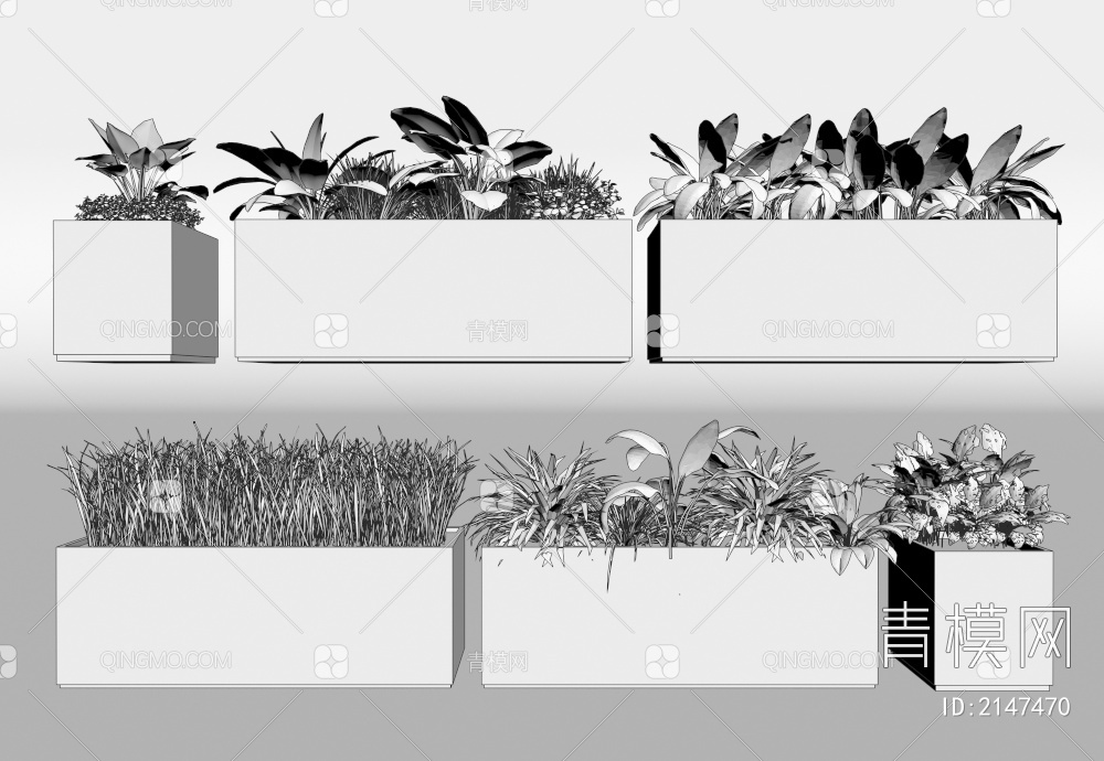 植物花箱3D模型下载【ID:2147470】