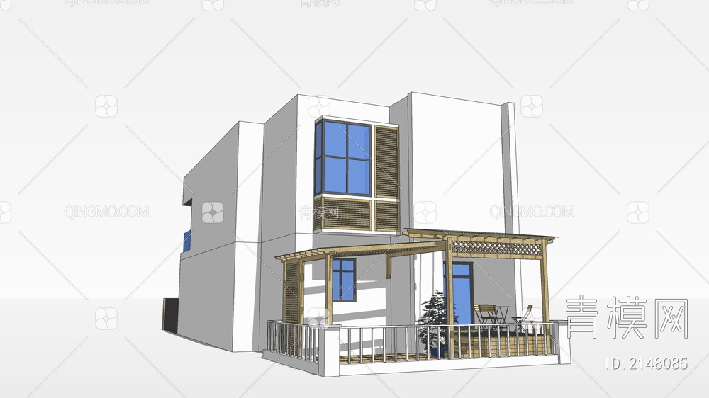 休闲住宅SU模型下载【ID:2148085】