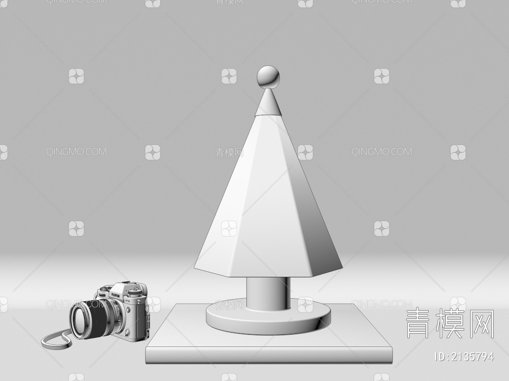 几何 金字塔 台灯3D模型下载【ID:2135794】