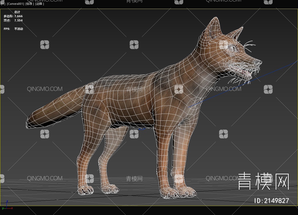 安第斯狐狸 动物 生物3D模型下载【ID:2149827】