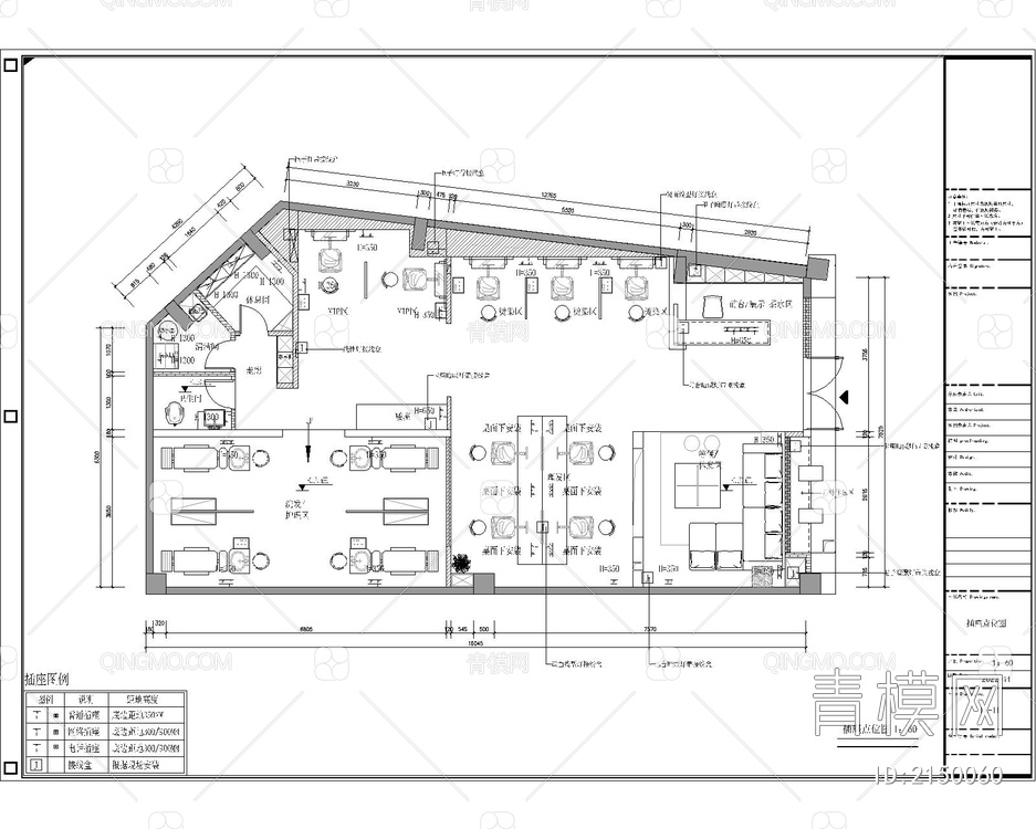 美发厅CAD施工图【ID:2150060】