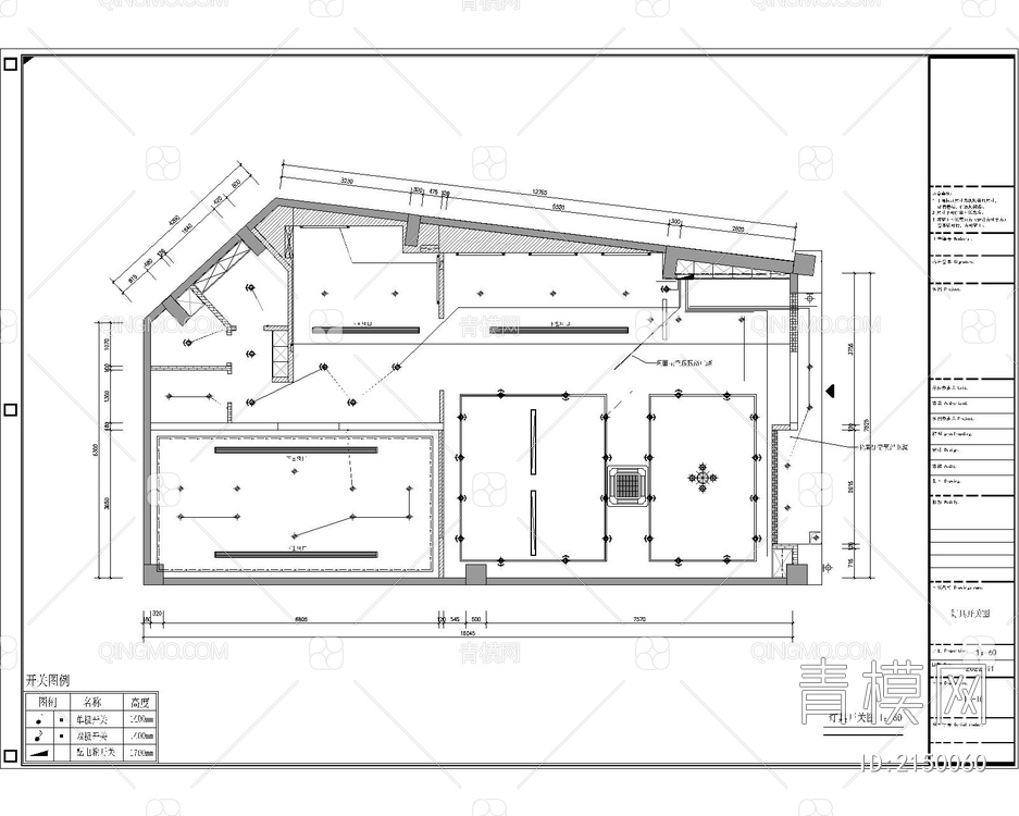 美发厅CAD施工图【ID:2150060】