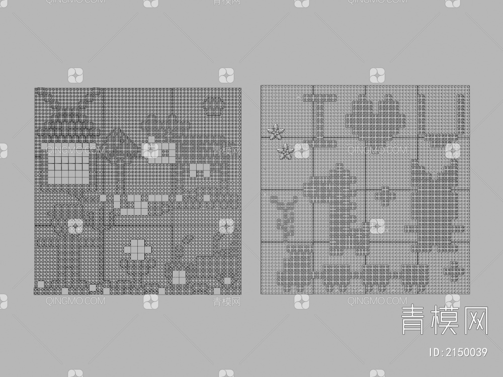 乐高墙3D模型下载【ID:2150039】