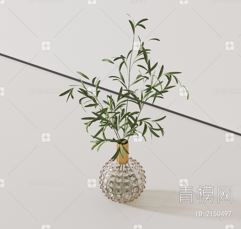 植物花瓶3D模型下载【ID:2150497】