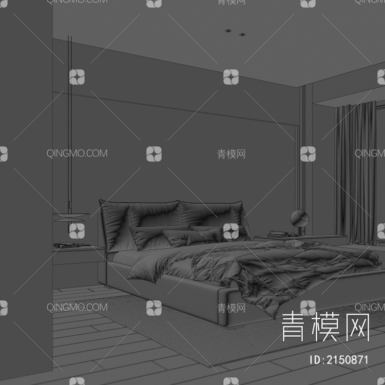 卧室3D模型下载【ID:2150871】