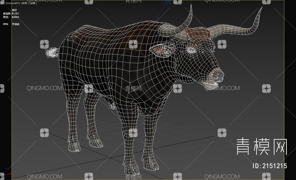 欧洲野牛 动物 生物3D模型下载【ID:2151215】