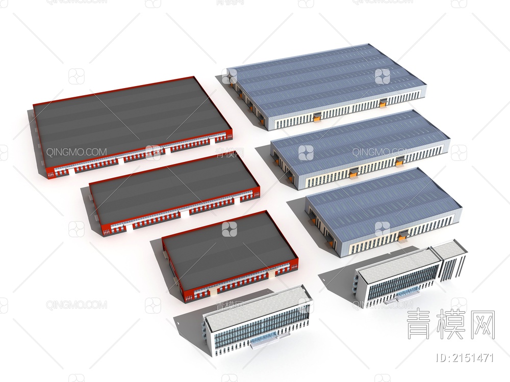 工业 厂房3D模型下载【ID:2151471】