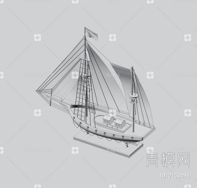 帆船摆件3D模型下载【ID:2150498】