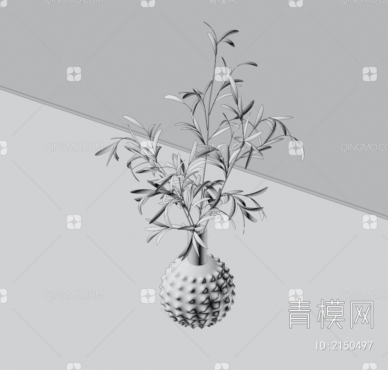 植物花瓶3D模型下载【ID:2150497】