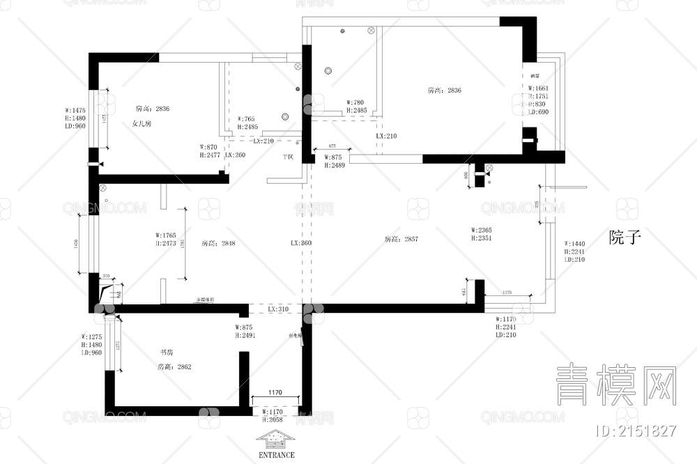 彩平图PSD源文件室内设计家装CAD家具ps分层平面效果图素材【ID:2151827】