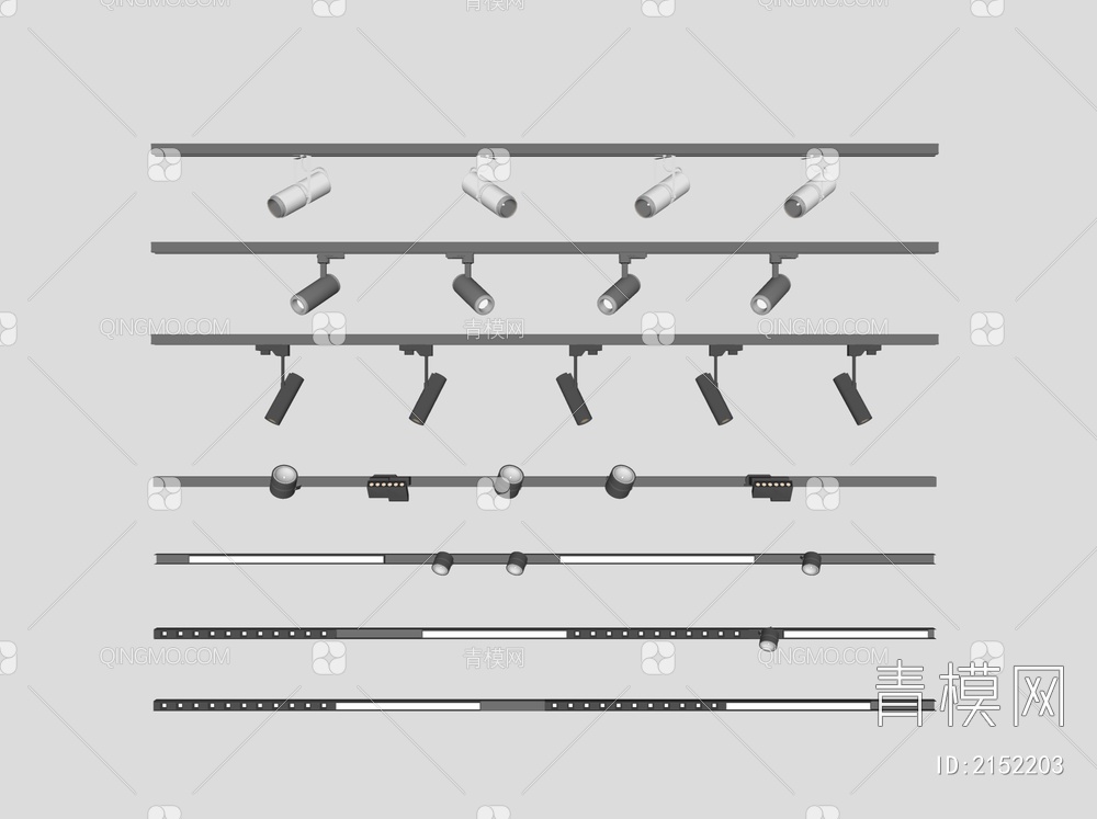 筒灯射灯SU模型下载【ID:2152203】