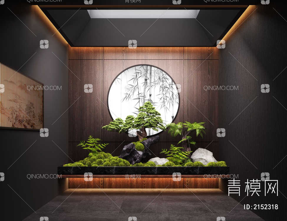 室内景观造景3D模型下载【ID:2152318】