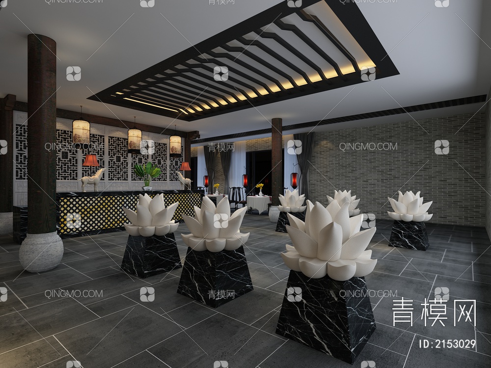 中餐厅3D模型下载【ID:2153029】