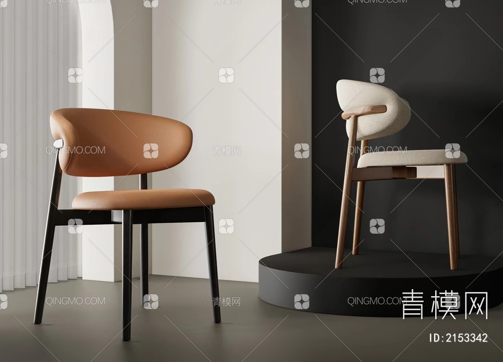 餐椅 单椅3D模型下载【ID:2153342】
