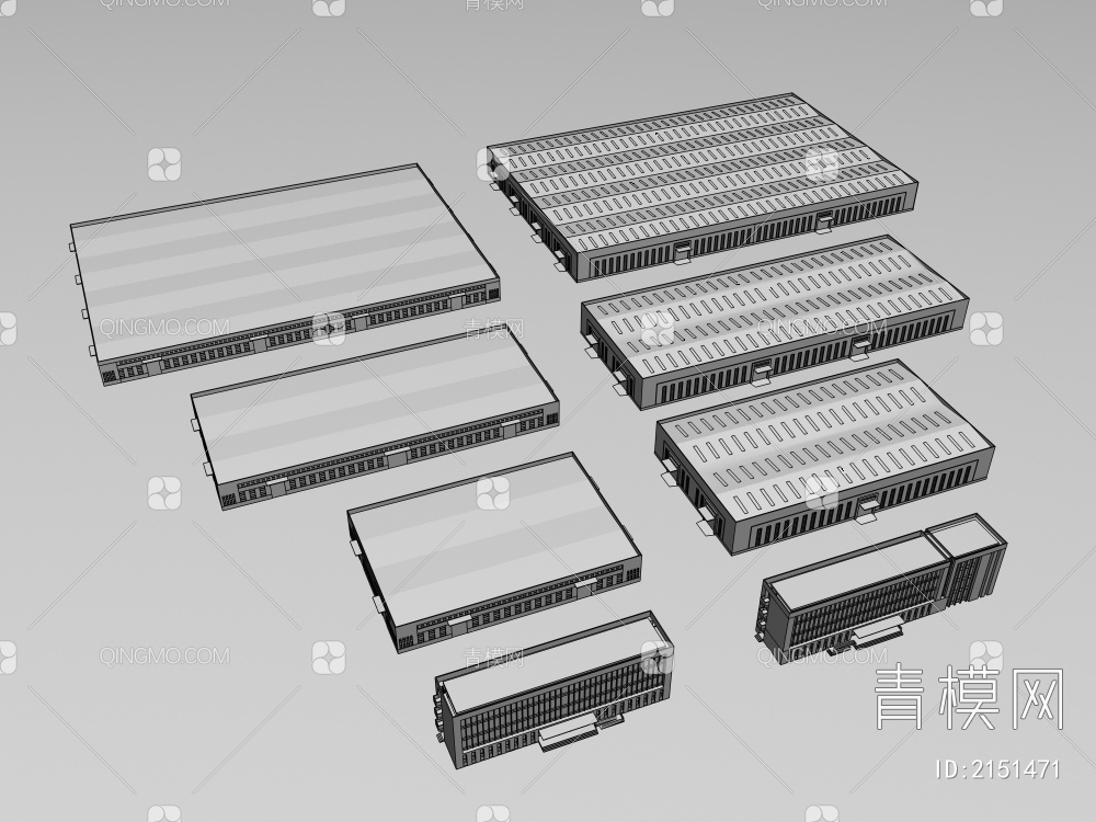 工业 厂房3D模型下载【ID:2151471】