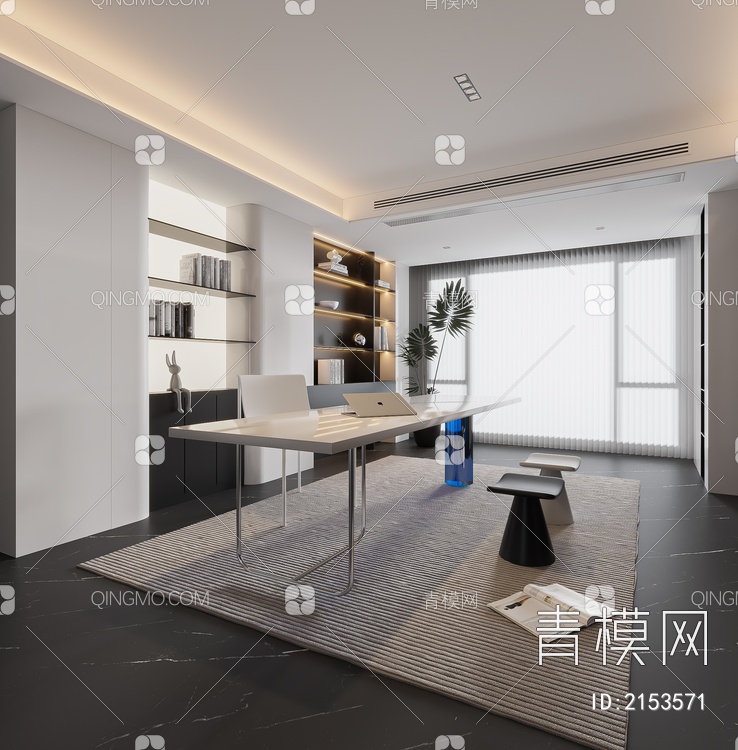 书房3D模型下载【ID:2153571】