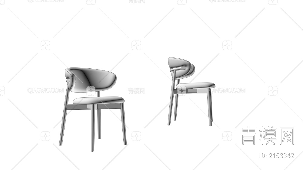 餐椅 单椅3D模型下载【ID:2153342】