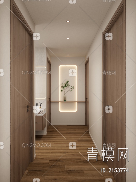 禅意端景玄关SU模型下载【ID:2153774】