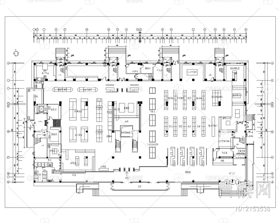 55套超市CAD平面布置图【ID:2153538】