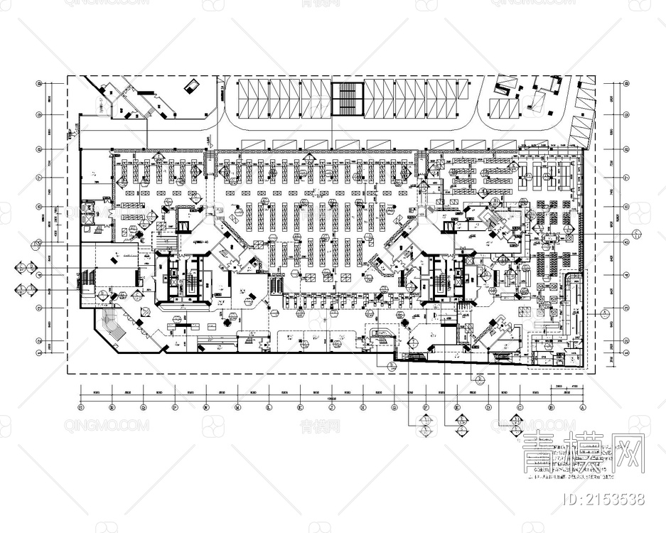 55套超市CAD平面布置图【ID:2153538】