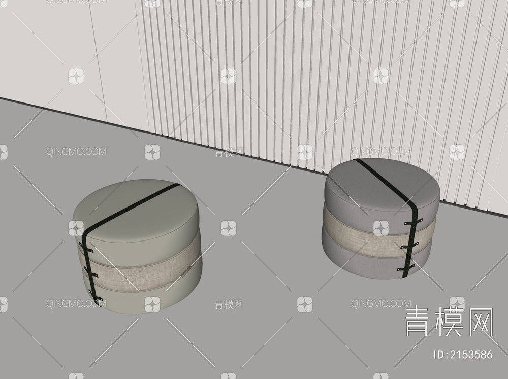 沙发凳SU模型下载【ID:2153586】