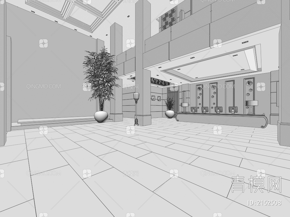 酒店前台3D模型下载【ID:2152508】