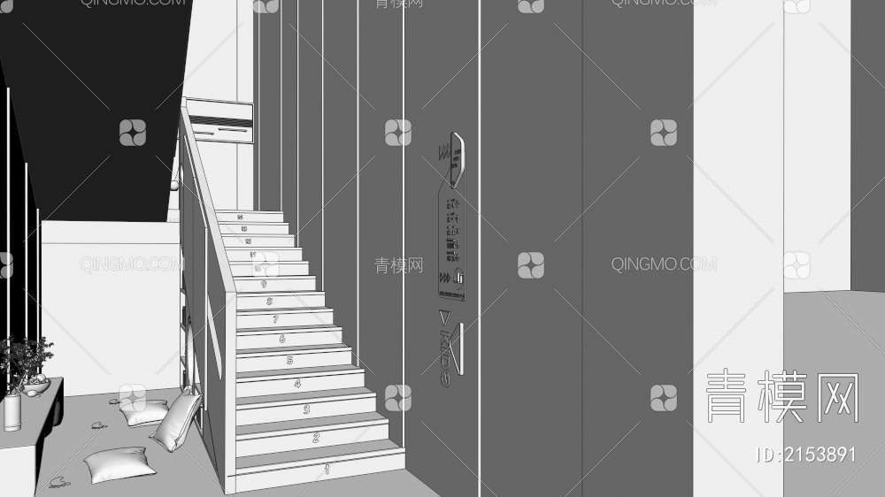 楼梯间3D模型下载【ID:2153891】