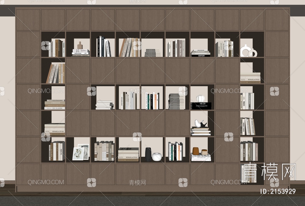 书柜SU模型下载【ID:2153929】