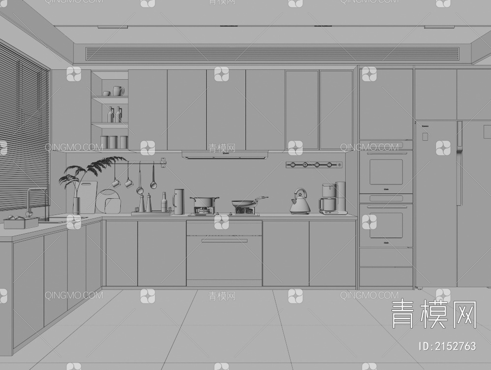 厨房3D模型下载【ID:2152763】